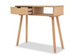 Syfax™ Tavolo Consolle In Legno Di Pino Massello 80X30X72 Cm Marrone