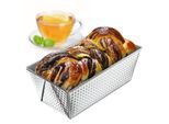Kadax Teglia Rettangolare Per Pane "Ellos"", Tortiera Con Strato Antiaderente, Teglia Da Forno, Argento, 20 Cm"