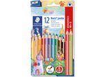 Staedtler 12 B128 NC12P1 Nero Blu Bordeaux Marrone Verde Azzurro Verde Chiaro Arancione Pesca Rosso Viola Giallo 12 Pz