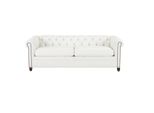 Chesterfield Bianco Design Moderno Divani A Tre Posti In Pelle Divano In Pelle Mobili Divano In Pelle