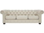 Beige Chesterfield Soggiorno Design Moderno Divano Velluto Mobili Tessuto Nuovo