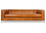 Divano 3 Posti Divano Chesterfield Imbottito Set Di Sedili In Pelle Marrone Chiaro Tessile