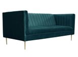Divano A Tre Posti In Tessuto Verde Soggiorno Design Divani Imbottiti Divani Sedute Mobili Nuovi