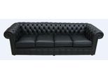 Divano Chesterfield Imbottito Divani Classici In Pelle Schaffhau 4 Posti - #208