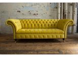 Divano Chesterfield 3 Posti Imbottitura Seduta Tessuto Pelle Divani Divani Divano