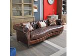Divano Grande Xxl Divano Chesterfield 245Cm Divani Imbottiti 4 Posti In Similcuoio #309