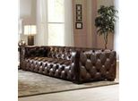 Divano Grande Xxl Divano Chesterfield 245Cm Divani Imbottiti 4 Posti In Similcuoio #301