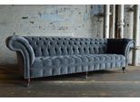 Divano Grande Xxl Divano Chesterfield 245Cm Divani Imbottiti 4 Posti In Similcuoio #G1