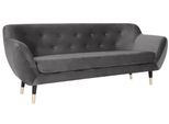 Divani Chesterfield Tre Posti Tessuto Grigio Soggiorno Design Divani Imbottiti Divano