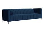 Soggiorno Blu A Tre Posti In Tessuto Di Design Divani Imbottiti Divano Blu Arredamento