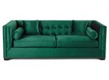 Divani Da Salotto In Tessuto Verde Chesterfield Imbottiti Divani Da Salotto Divano A Tre Posti