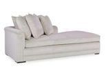 Chaise Longue Chaise Soggiorno Design Moderno Divano Tessuto Grigio Tessuto