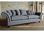 Divano Grande Xxl Divano Chesterfield 245Cm Divani Imbottiti 4 Posti In Similcuoio #308