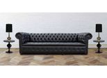 Divano Grande Xxl Divano Chesterfield 245Cm Divani Imbottiti 4 Posti Pelle Tessuto #210