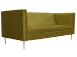 Divano Verde In Tessuto Soggiorno Tre Posti Design Divani Imbottiti Divani Lusso