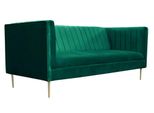 Divano A Due Posti Divani In Tessuto Verde Divani Imbottiti Soggiorno Design Lusso Tessile