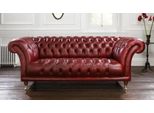 Jv MöBel Xxl Divano Rosso A 3 Posti Divano Chesterfield In Pelle
