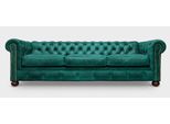 Jv MöBel Divano 3 Posti In Pelle Verde Chesterfield