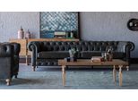 Divano Grande Xxl Divano Chesterfield 245Cm Divani Imbottiti 4 Posti Pelle Tessuto #317