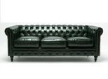 Divano Chesterfield Imbottito Divani Classici In Pelle Schaffhau 3 Posti - 300