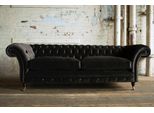 Chesterfield Design Lusso Imbottito Divano Sedile Set Pelle Nuovi Divani #202