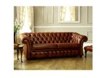 Chesterfield Design Divano Imbottito Divano Sedile Set Similcuoio Nuovo #113