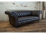 Jv MöBel Divani Imbottiti Chesterfield 3 Posti Design Divano Di Lusso In Pelle Xxl