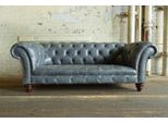 Jv Furniture Divano Chesterfield Divano Imbottito 3 Posti Divani Set Divani Nuovo Grigio