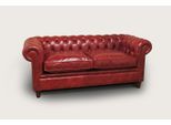 Lusso Divano A 2 Posti Imbottito Divano In Pelle Tessuto Divano Chesterfield Set Rosso