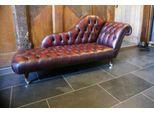 Lounge Club Chesterfield Divano Reclinabile 2 Posti Imbottito Chaise Longues In Pelle