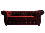 Divano Chesterfield Divano Tappezzeria Designer 3 Posti Set Divani Nuovo Chester 4