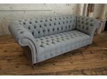 Divano Chesterfield Grigio Imbottitura Tessile Set Di Sedute Divano In Tessuto Divani 3 Posti
