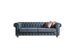 Chesterfield Design Divano Imbottito Divano Sedile Set Similcuoio Nuovo #122