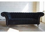 Jv MöBel Chesterfield 3 Posti Divano Design Tessile Imbottitura Divano