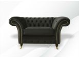 Poltrona Nera Chesterfield Tessile Soggiorno Divano Monoposto Divano Imbottito Nuovo