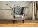 Poltrona Chesterfield Divano Tv Divano A 1 Posto Tessuto Tessuto Divano Tappezzeria #8
