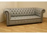 Jv MöBel Chesterfield 3 Posti Imbottito Divano Divano Soggiorno Mobili In Pelle Nuovo