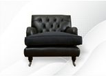 Chesterfield Design Divano Poltrona Divano Imbottito Lusso Tessile Divani 1 Posto In Pelle