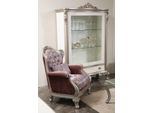 Poltrona Classica Con Motivo Floreale Viola Divano Monoposto Barocco Rococò Mobili Nuovi