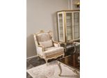 Poltrona Barocca Oro Beige Poltrona Monoposto Stile Classico Mobili Velluto Legno Nuovo