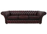 Chesterfield Design Lusso Divano Imbottito Divano Sedile Set Similcuoio Nuovo #234