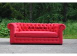 Divano Chesterfield A 3 Posti Imbottitura Tessile Divano Seduta Soggiorno Divano Velluto Rosso