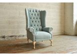 Divano Chesterfield Design Poltrona Divano Imbottito Divano Tessile Di Lusso A 1 Posto #104