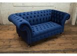 Jv MöBel Chesterfield Grande Design Tessile Divano Da Soggiorno 2 Posti