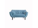 Divano 2 Posti Blu Design Moderno 139 X 79 X 82 Cm Jvmoebel