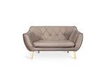 Divano 2 Sitzer Braun Design Moderno 139 X 79 X 82 Cm Jvmoebel