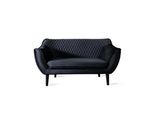 Divano 2 Posti Nero Design Moderno 139 X 79 X 82 Cm Jvmoebel