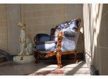 Poltrona Classic Style Blue 95 X 78 X 105 Cm Jvmoebel