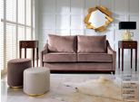 Set Soggiorno Divano Divano Tavolino Sgabello Divani Divani Mobili Tessile 3Pcs.