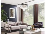 Soggiorno Divano A Tre Posti Di Design Divano Imbottito A 3 Posti Beige